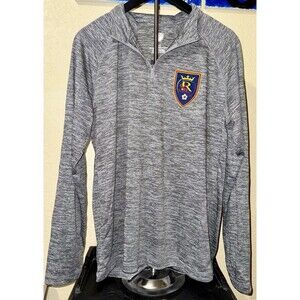 NWOT Real Salt Lake Size Large MLS Soccer Long Sleeve 1/4 Zip Warm-up Shirt